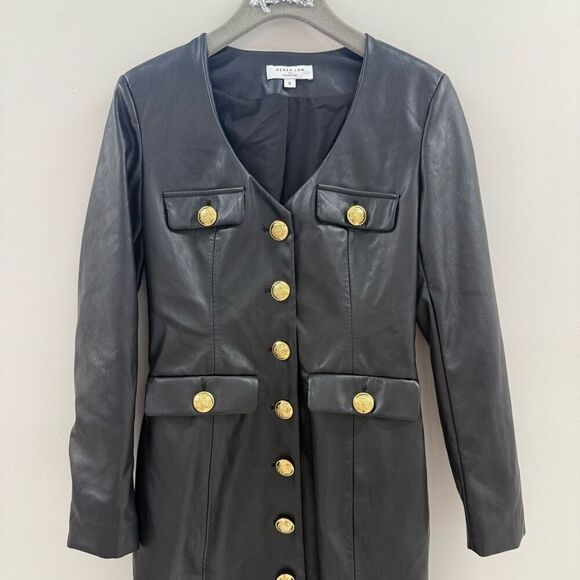 Derek Lam x RTR  Button Up Faux Leather Mini - Picture 6 of 8